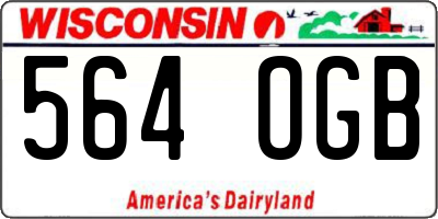 WI license plate 564OGB