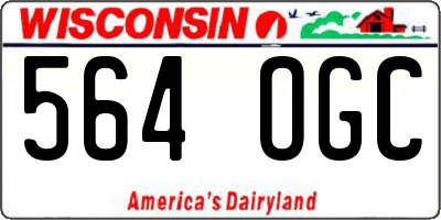 WI license plate 564OGC