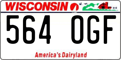WI license plate 564OGF
