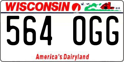 WI license plate 564OGG