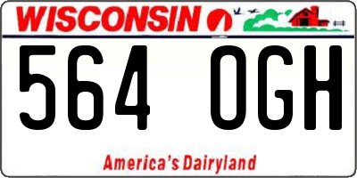 WI license plate 564OGH