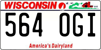 WI license plate 564OGI