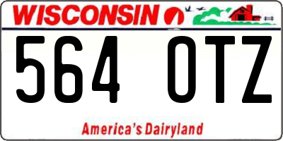 WI license plate 564OTZ