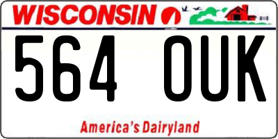 WI license plate 564OUK