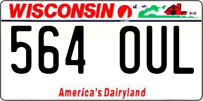 WI license plate 564OUL