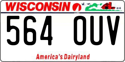 WI license plate 564OUV