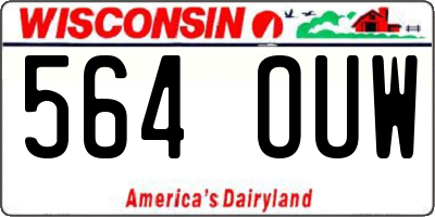 WI license plate 564OUW