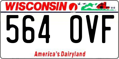WI license plate 564OVF