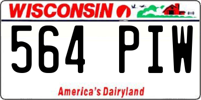 WI license plate 564PIW