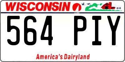 WI license plate 564PIY