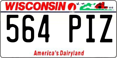WI license plate 564PIZ