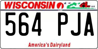 WI license plate 564PJA