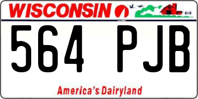 WI license plate 564PJB