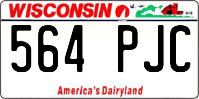 WI license plate 564PJC