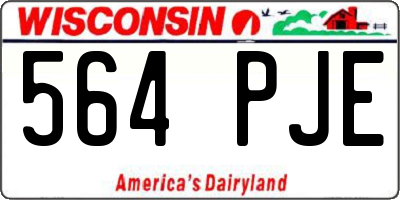 WI license plate 564PJE
