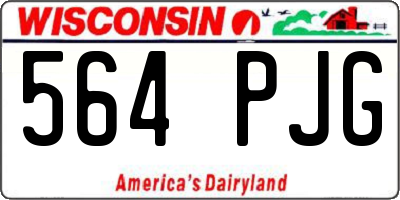 WI license plate 564PJG