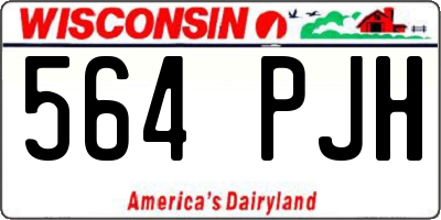 WI license plate 564PJH