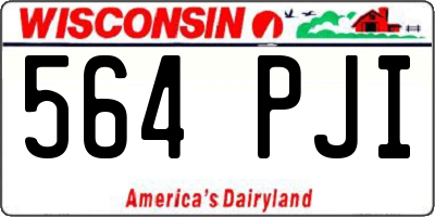WI license plate 564PJI