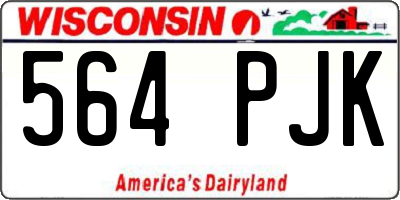 WI license plate 564PJK