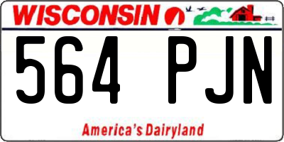 WI license plate 564PJN