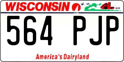 WI license plate 564PJP