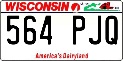 WI license plate 564PJQ