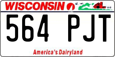WI license plate 564PJT