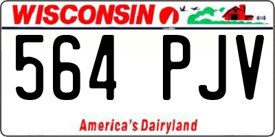 WI license plate 564PJV
