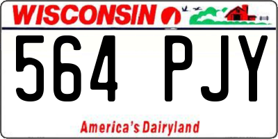 WI license plate 564PJY