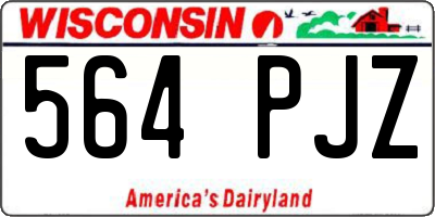 WI license plate 564PJZ