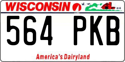 WI license plate 564PKB