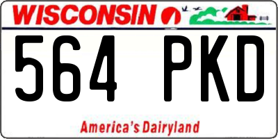 WI license plate 564PKD