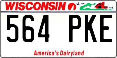 WI license plate 564PKE