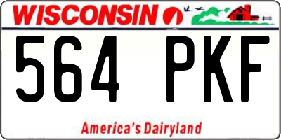 WI license plate 564PKF