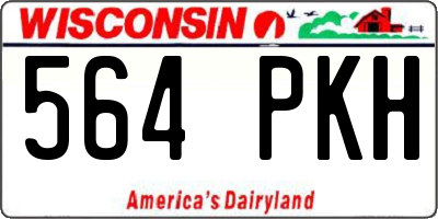 WI license plate 564PKH
