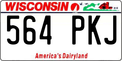 WI license plate 564PKJ