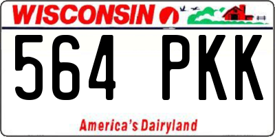 WI license plate 564PKK
