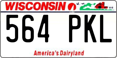 WI license plate 564PKL