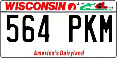 WI license plate 564PKM