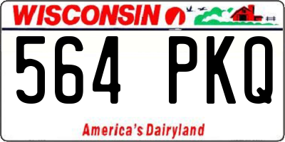WI license plate 564PKQ