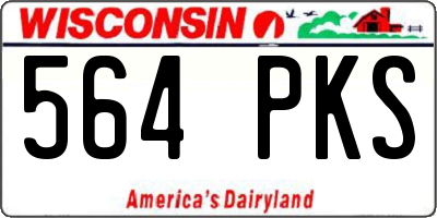 WI license plate 564PKS