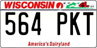 WI license plate 564PKT