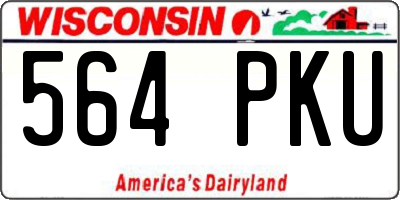 WI license plate 564PKU