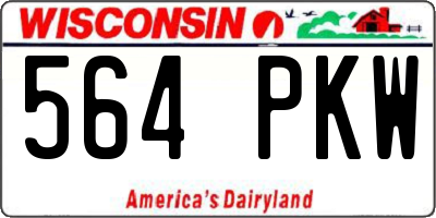 WI license plate 564PKW