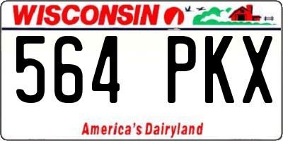 WI license plate 564PKX