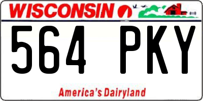 WI license plate 564PKY
