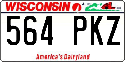 WI license plate 564PKZ