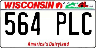 WI license plate 564PLC