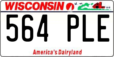 WI license plate 564PLE