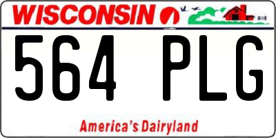 WI license plate 564PLG